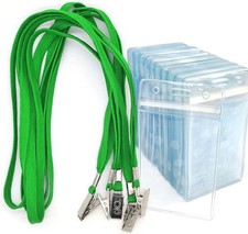 50 Pack Green Lanyards with ID