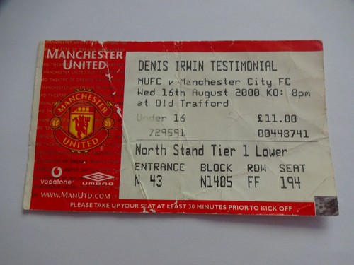 Ticket stub manchester - -,