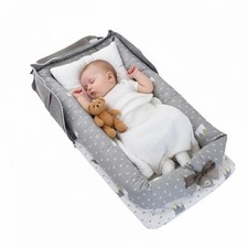 Baby Double-sided soft  Nest Baby Bears/ Dots Grey