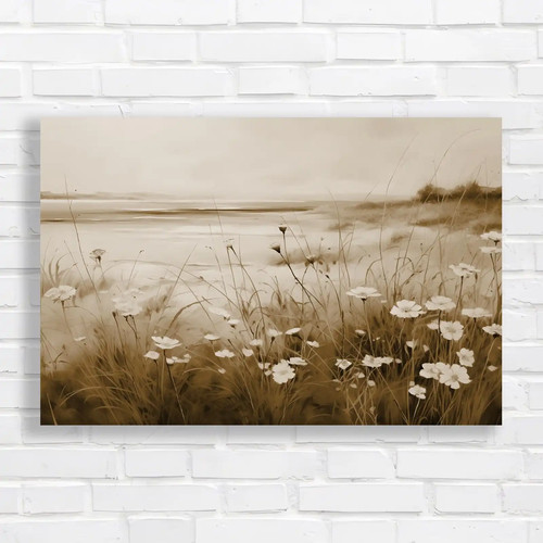 Serene beach landscape sepia - serene,