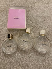 Chanel Chance Empty Bottle x3 and box 100ml x2 and 1x 50 ml great condition look