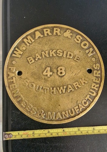 Antique safe plaque marr - antique,