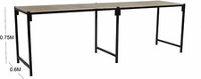 0.6M (2') Wide 2.4M - 3M Long Steel Framed Strong Portable Market Stall Table 
