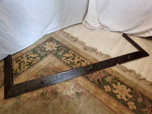Antique brass wood fire - on,