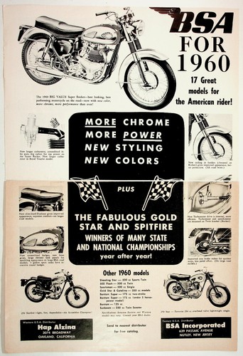 1960 bsa motorcycle super - motorcycle,