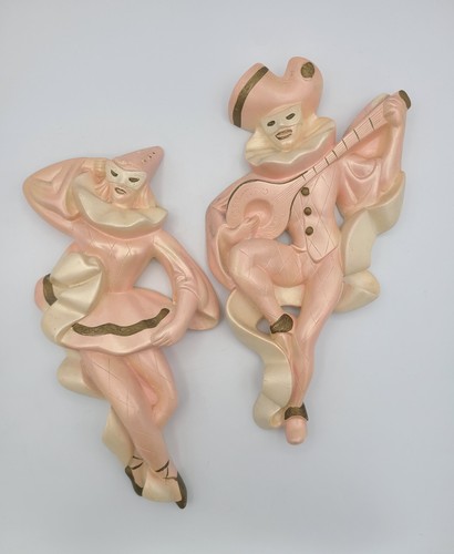 Vintage chalkware wall plaques - chalkware,