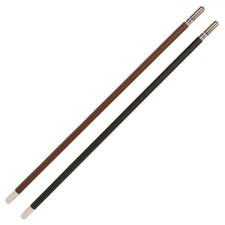 Hy School Leather Show Cane With Silver Caps