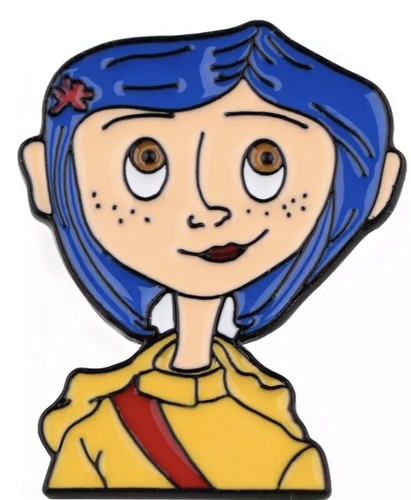 Coraline doll pin enamel - coraline,