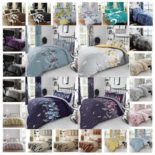 Luxury reversible floral duvet - floral,