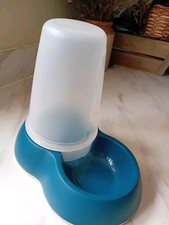 New Unused Dog Water Bowl Dispenser In Teal Blue Large