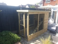 Stud House Catio, Freestanding, Felt Roof 6ft Tall X 8ft Long X 4ft Wide
