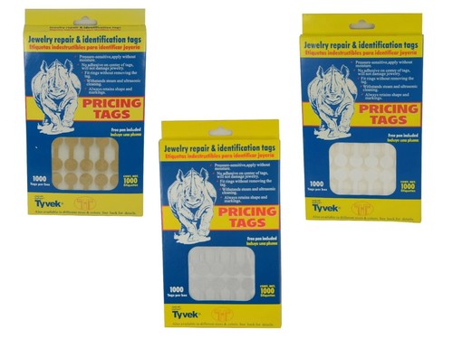 Tyvek dumbell labels - tyvek, jewellery