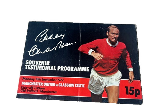 Bobby charlton autographed - bobby,