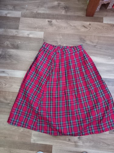Ladies shein red tartan skirt - ladies,