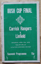 IRISH CUP FINAL   1976          CARRICK RANGERS v LINFIELD