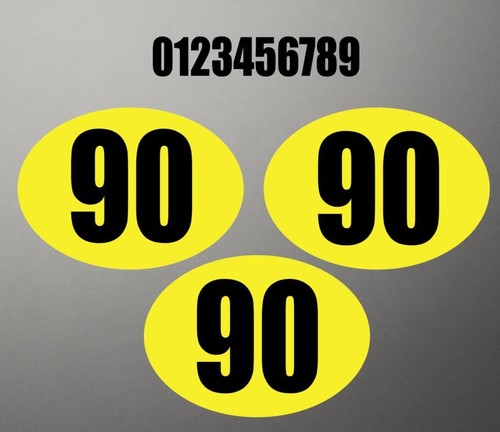 Oval race numbers vinyl - race,