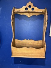 Vintage Wooden Storage Shelving Unit Farm House Style