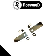 Rover Blade & Bolt Set Of 2 Fits 18" 20" Lawnmower Rear Catcher Models