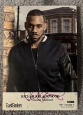 BBC EastEnders Signed Cast Card Richard Blackwood (Vincent Hubbard)