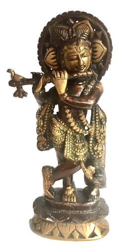 Large krishna brass - krishna,