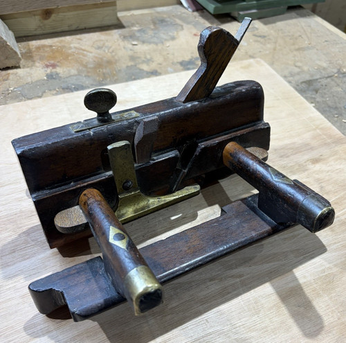 Vintage wooden plough plane - wooden,