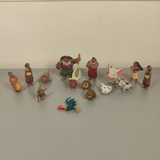 15PCS Disney Moana Maui Heyhey Coconuts Parents Grandma Figures Cake Toopers