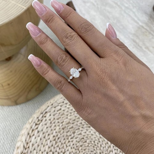 Women ring lab grown oval - women,