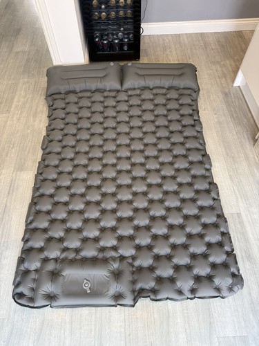 Grey double camping mat bed - grey,
