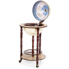 Wood Wine Bar Stand Globe