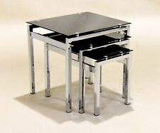 Nest of Tables Black Glass