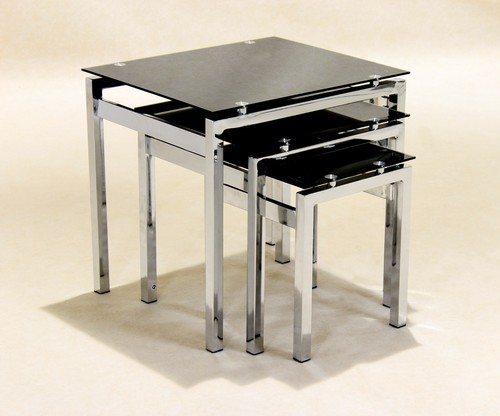Nest tables black glass - tables,