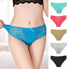 6 Pack Womens Seamless Knickers Underwear Ladies Cotton Lace Panties Briefs