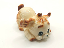 Vintage Kitch Bone China Playful Pekingese Puppy Figure