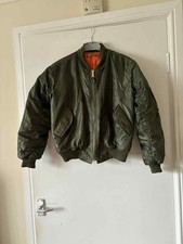 Vintage Jacket Flyers Man USAF MA-1 Flight Jacket 1 Reversible Military Size XXS