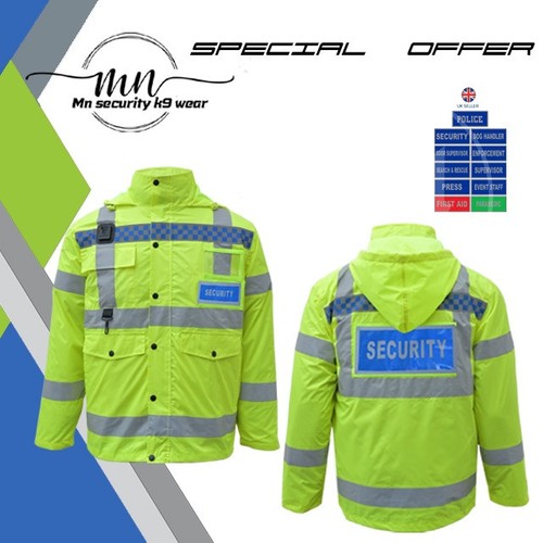 Viz security rain jacket - hi,