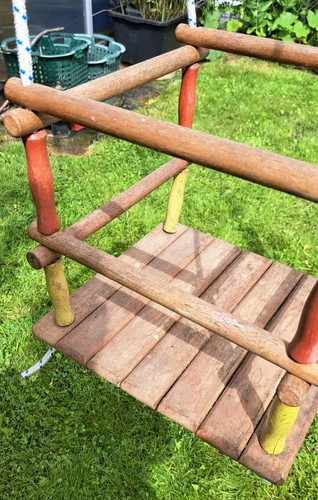 Baby swing wooden red - baby,