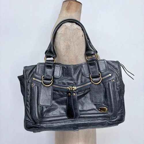 Chloé leather bay bag - in, navy