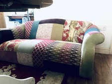 Two Seater Patchwork Sofa with Legs. Beautiful Design
