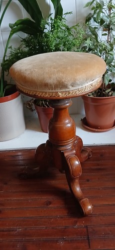 Antique mahogany swivel - , piano