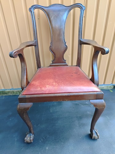 Walnut high back armchair - high,