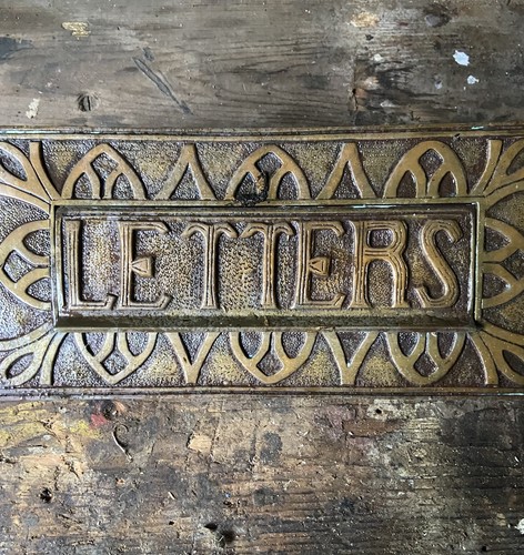 Antique letterbox real brass - antique, letterbox.