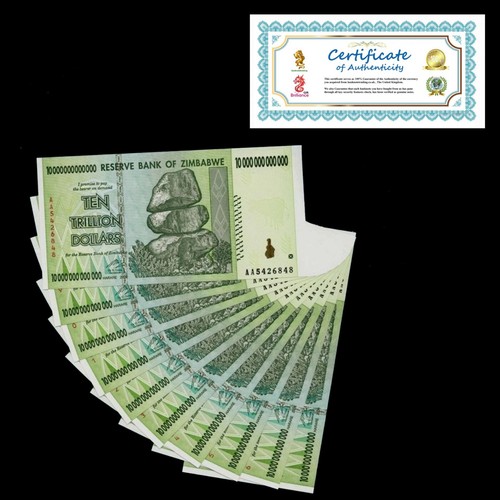 Zimbabwe trillion dollars - 10,