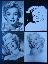 4 x MARILYN MONROE c1980s Modern B & W Postcard by Beechwood / Athena
