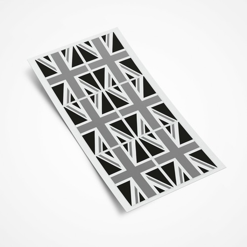 Black grey union jack flag - grey,