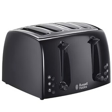 Russell Hobbs Textures 4 Slice Toaster With 2 Slice Operation 850W - Black