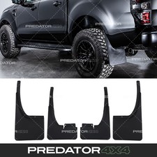BLACK MUD FLAPS FRONT & REAR MUDFLAPS GUARDS FOR FORD RANGER T6 T7 T8 12-22