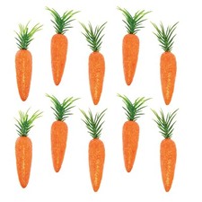 Easter Decorations, Bonnet Making, Arts and Crafts - 10 Pk Glitter Carrots