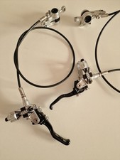 HOPE TECH EVO/X2 ? DISC BRAKE SET 2 PISTON HYDRAULIC SILVER-BLACK MTB OFF ROAD. 