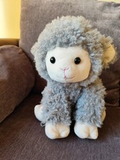 Asda Grey Curly Sheep / Lamb Plush Toy - 14'  Very Good Condition Label 50887584