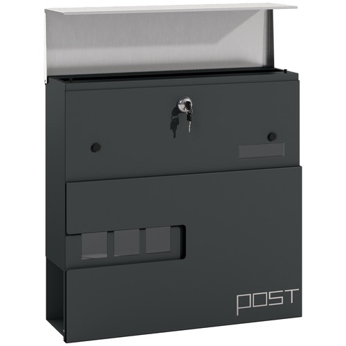 Homcom wall mounted post box - homcom,